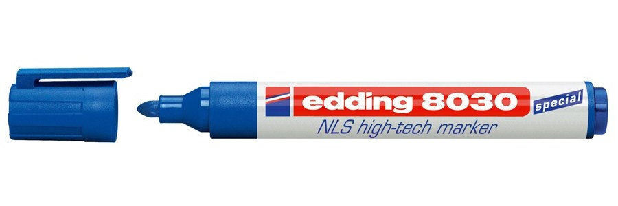 Photos - Felt Tip Pen Edding 8030 NLS High-Tech permanent marker Bullet tip Blue 4-8030003 