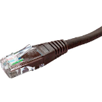 Cablenet 0.5m Cat5e RJ45 Brown U/UTP PVC 24AWG Flush Moulded Booted Patch Lead