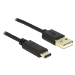 DeLOCK 2m, USB2.0-A/USB2.0-C USB cable 2.0 USB A USB C Black