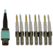 Tripp Lite N844X-01M-8L-P 40/100/400G Multimode 50/125 OM3 Fiber Optic Cable (12F MTP/MPO-PC to 4x Duplex LC/PC F/M), LSZH, Aqua, 1 m (3.3 ft.)