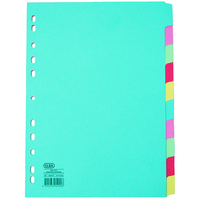 Image of Elba A4 10 PART CARD DIVIDER AST