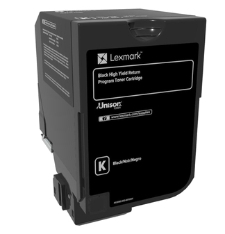Image of Lexmark 74C2HK0 Toner-kit black return program, 20K pages ISO/IEC...