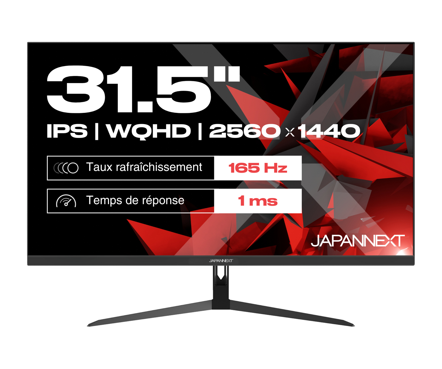 JAPANNEXT JN-IPS315WQHD165F computer monitor 80 cm (31.5") 2560 x 1440 pixels Wide Quad HD LCD Black