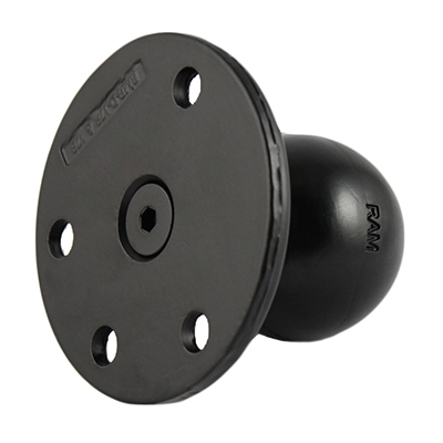 RAM Mounts Large Round Plate with Ball & Steel Reinforced Bolt