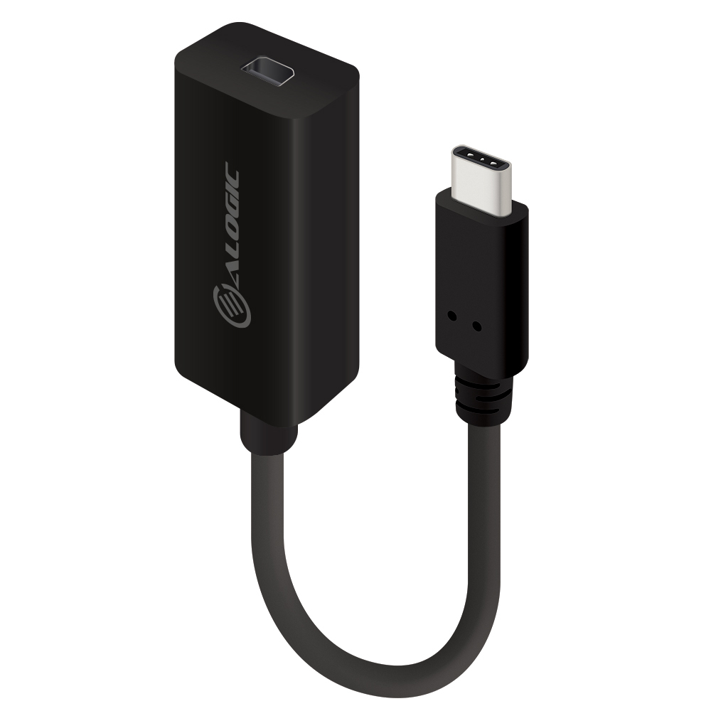 Image of ALOGIC 10cm USB-C to Mini DisplayPort Adapter with 4K2K Support- Black