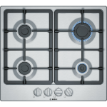 Bosch Serie 4 PGP6B5B90 hob Stainless steel Built-in 60 cm Gas 4 zone(s)