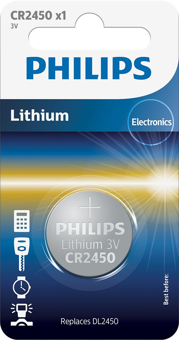 Philips Silver Minicells Battery Cr2450/10B