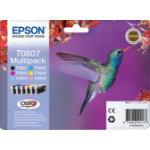 Epson C13T08074011/T0807 Ink cartridge multi pack Bk,C,M,Y,LC,LM, 6x220 pages 6x7,4ml Pack=6 for Epson Stylus Photo P 50/PX/PX 730/R 265