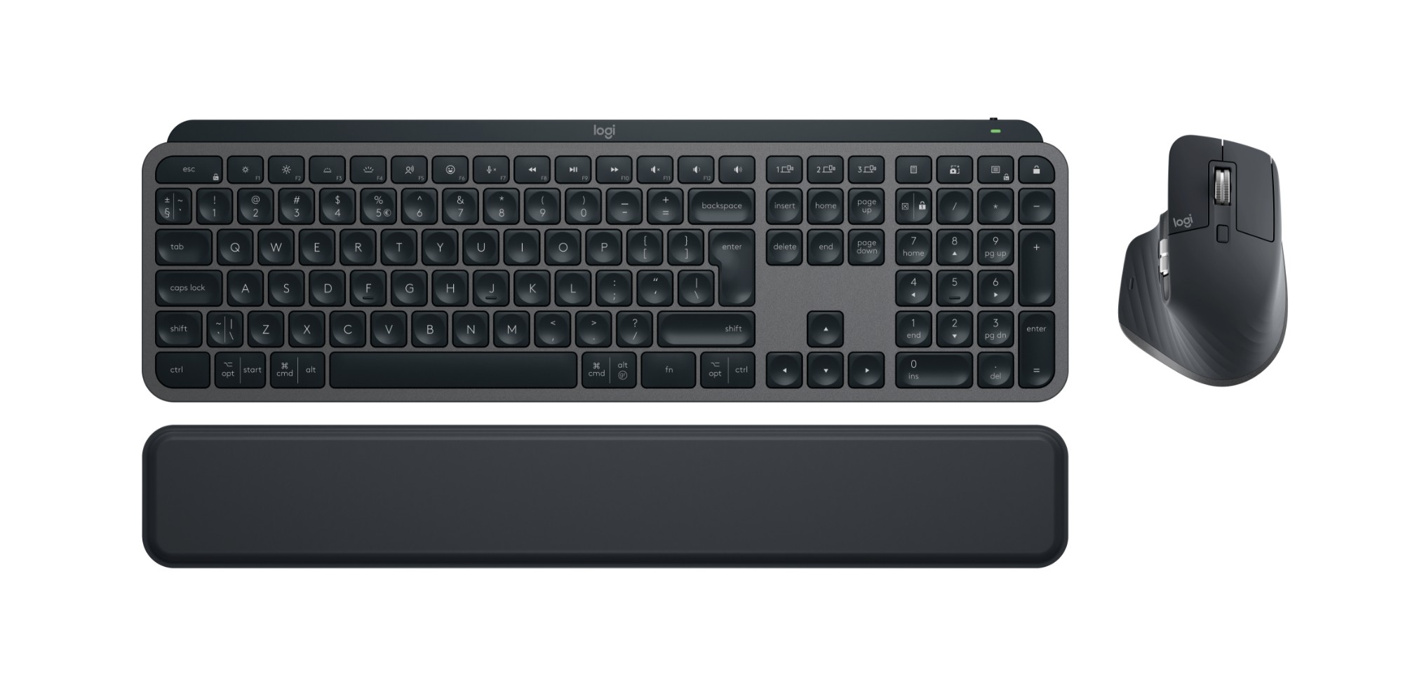 Logitech MX Keys S Combo keyboard Mouse included Office RF Wireless + Bluetooth QWERTY US International Graphite