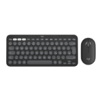 Logitech 920-012208 toetsenbord Inclusief muis Universeel RF-draadloos + Bluetooth QWERTZ Duits Grafiet