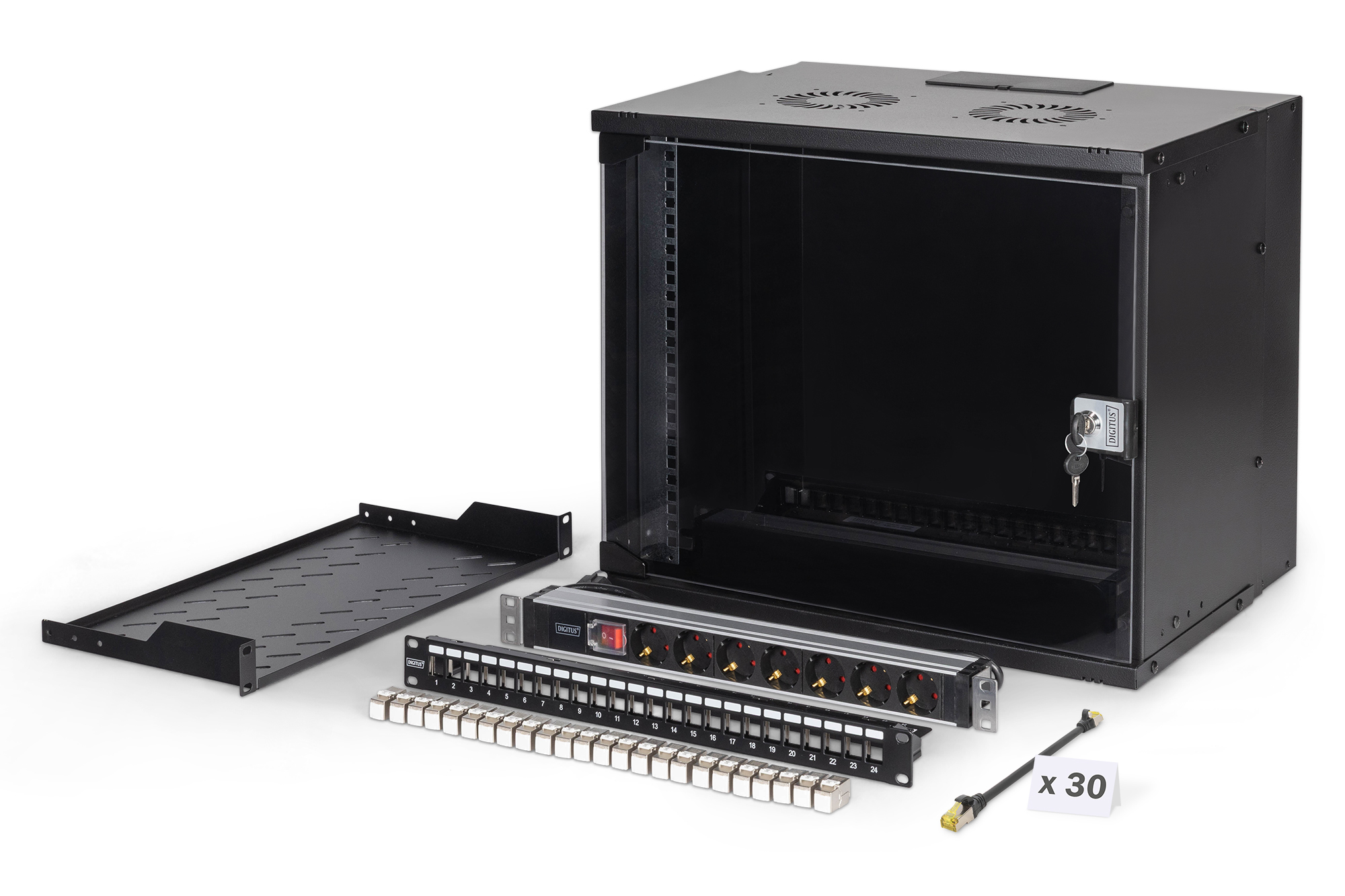 SOHO Pro network set, 483 mm (19") - 9U, 540 x 400 mm (W x D)