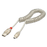 Lindy USB 2.0 Coiled Cable, 2m