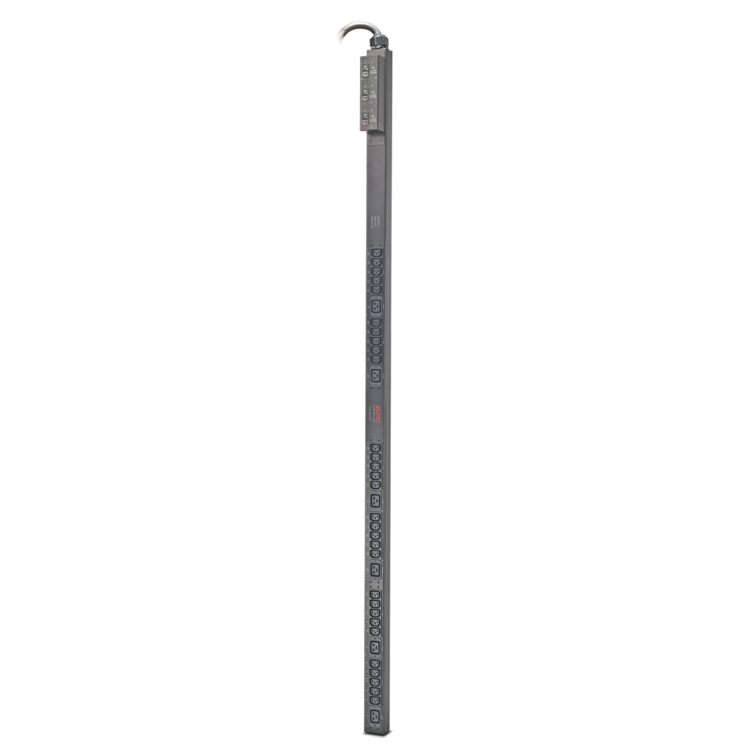APC NetShelter Basic Rack PDU, Zero U, 12.5kW, 208V, 30 C13 and 6 C19 outlet, 3ft input Cord