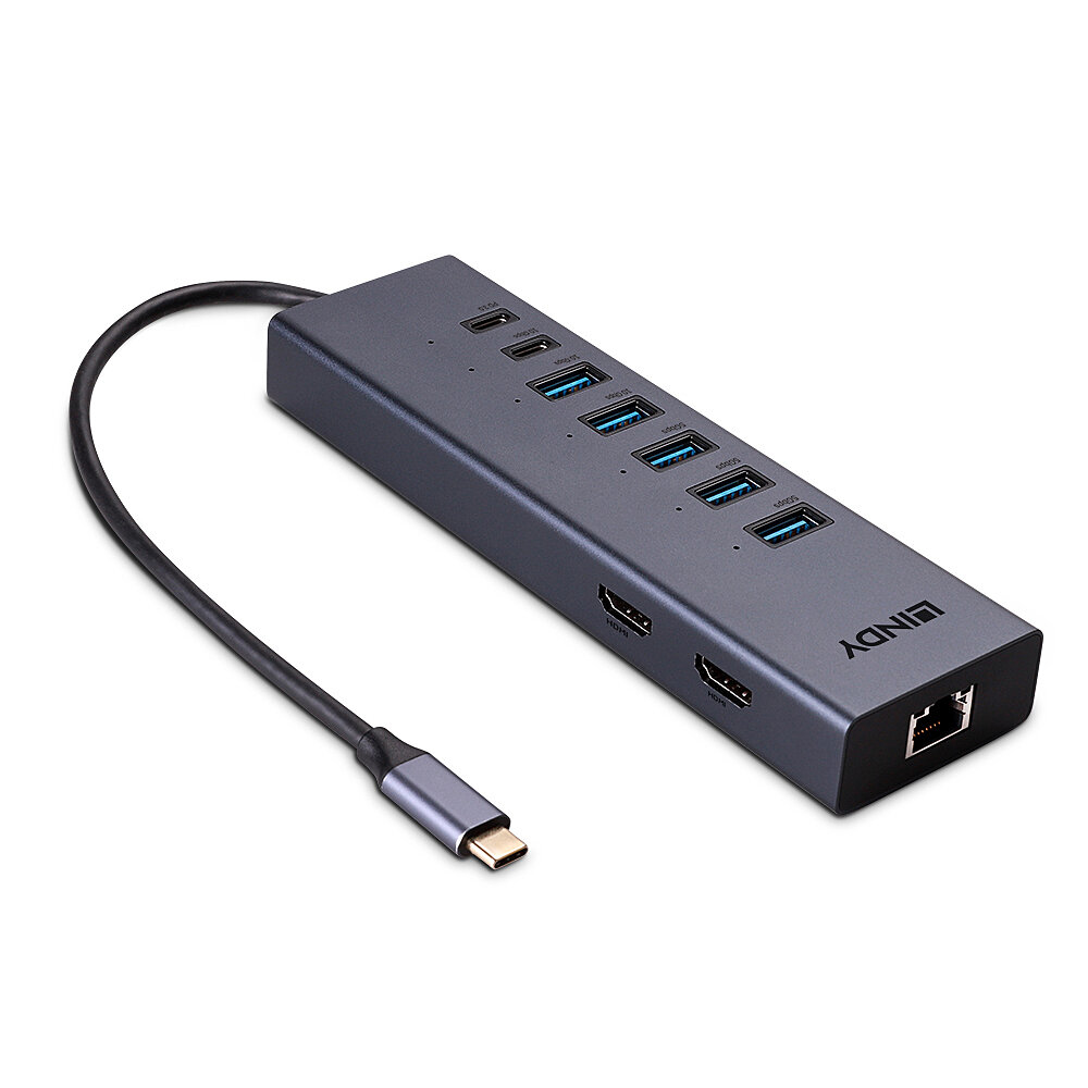 Image of Lindy 43373 laptop dock/port replicator Wired USB 3.2 Gen 2 (3.1...