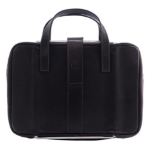R-Go Tools Laptop bag R-Go Viva, full-grain leather, with integrated laptop stand, shoulder strap, 15.6-inch, black