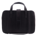 R-Go Tools Laptop bag R-Go Viva, full-grain leather, with integrated laptop stand, shoulder strap, 15.6-inch, black