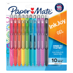Papermate InkJoy RT Retractable gel pen Medium Black, Blue, Green, Light Blue, Orange, Pink, Purple, Red, Violet, Yellow 10 pc(s)