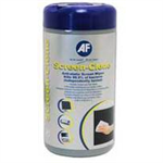 AF SCREEN-CLENE TUB 100 WIPES FOR MONITOR SCREENS & FILTERS  AND FILTER WIPES (100/TUB)