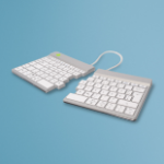 R-Go Tools Ergonomic keyboard R-Go Split Break with break software, ergonomic split keyboard, QWERTZ (DE), Bluetooth, white