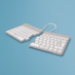 R-Go Tools Ergonomische Tastatur R-Go Split Break mit Pausensoftware, ergonomische geteilte Tastatur, QWERTZ (DE), kabellos, weiß