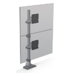 HAT Design Works E5 One Over One Static Pole 49" Desk Silver
