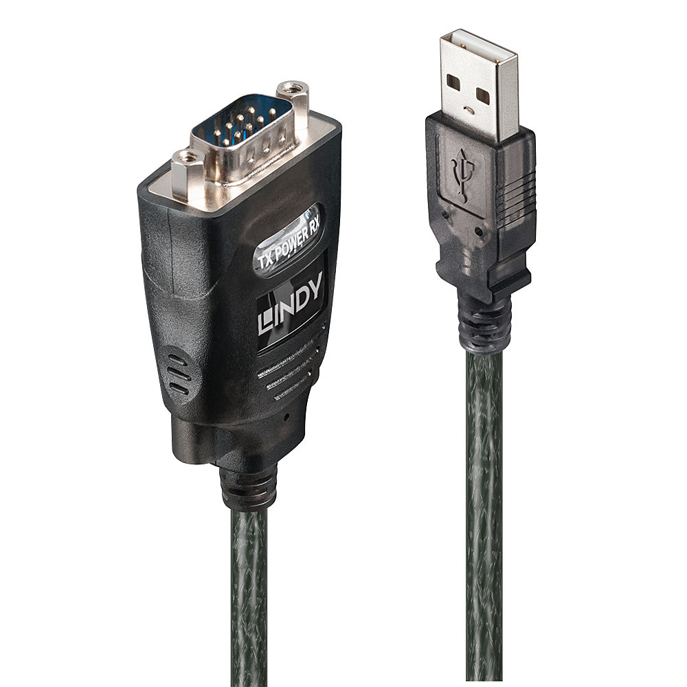Image of Lindy USB RS232 Converter w/ COM Port Retention