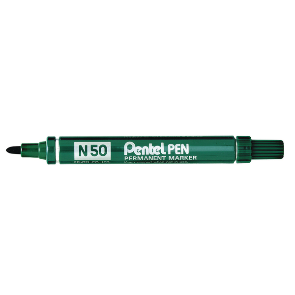 Image of Pentel N 50 permanent marker Bullet tip Green 12 pc(s)
