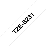 Brother TZE-S231 DirectLabel black on white extra strong Laminat 12mm 8m for Brother P-Touch TZ 3.5-18mm/6-12mm/6-18mm/6-24mm/6-36mm