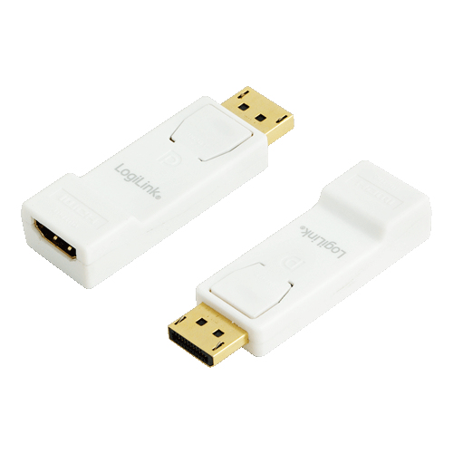 Image of LogiLink CV0057 cable gender changer DisplayPort HDMI White, Yellow