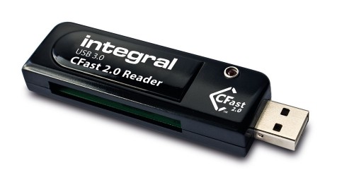 Integral USB3.0 CARDREADER SINGLE SLOT CFAST 2.0 card reader USB 3.2 Gen 1 (3.1 Gen 1) Black