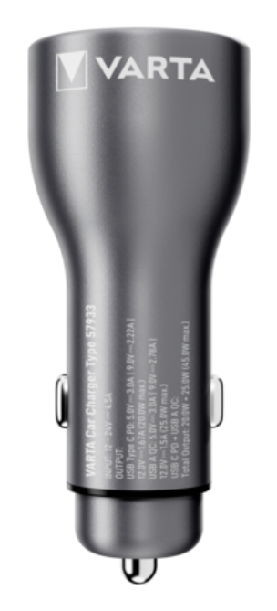 Varta Car Charger Smartphone, Tablet Black Cigar lighter Auto