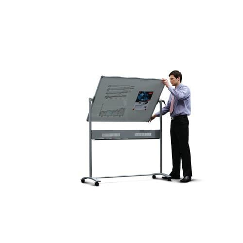 Nobo Prestige Enamel Magnetic Mobile Board Horizontal Pivot 1500x1200mm
