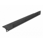 DeLOCK 19″ Cable Management Brush Strip with cable fixing 1U black