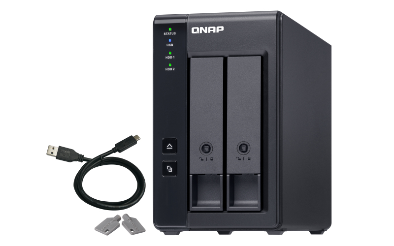 QNAP TR-002 storage drive enclosure HDD/SSD enclosure Black 2.5/3.5