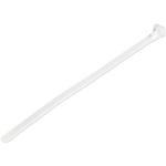 StarTech.com 100 Pack 8" Reusable Cable Ties - White Large Releasable Nylon/Plastic Zip Tie - Resealable Adjustable Electrical/Network Cable Wraps/-40 to +85C Temp/94V-2 Fire & UL Rated TAA