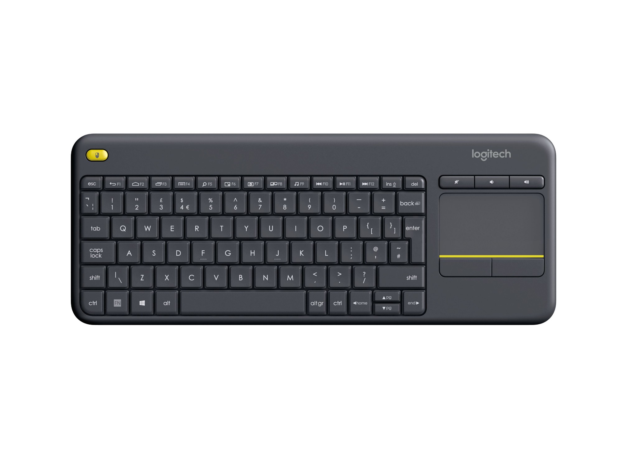 Logitech K400 Plus keyboard RF Wireless AZERTY French Black, 9 in