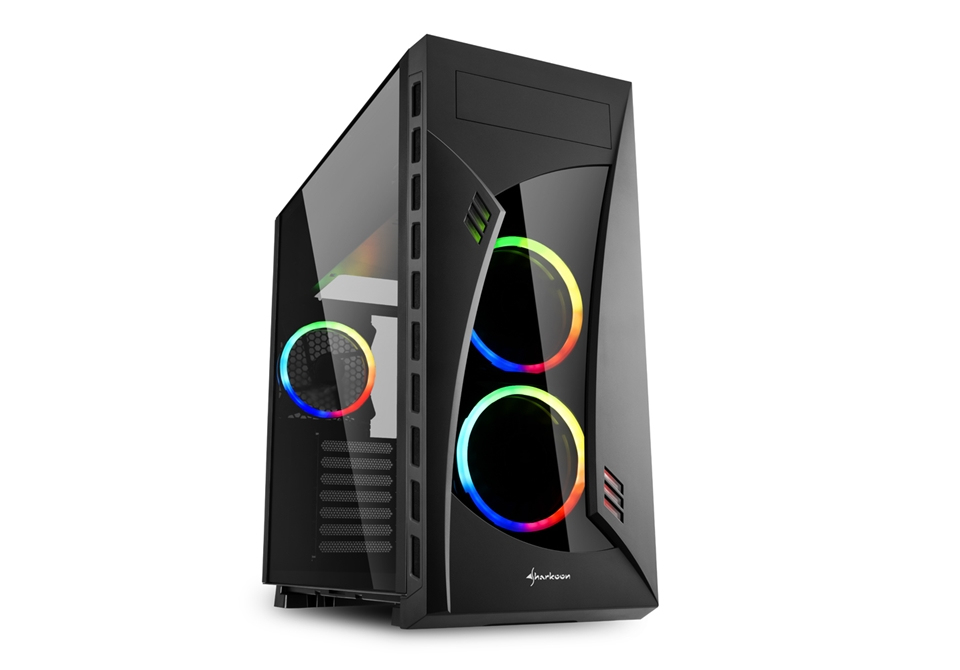Image of Sharkoon NIGHT SHARK Midi Tower Black