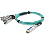 AddOn Networks ADD-QHPASCI-AOC4M fibre optic cable 4 m QSFP+ 4x SFP+ AOC Aqua colour