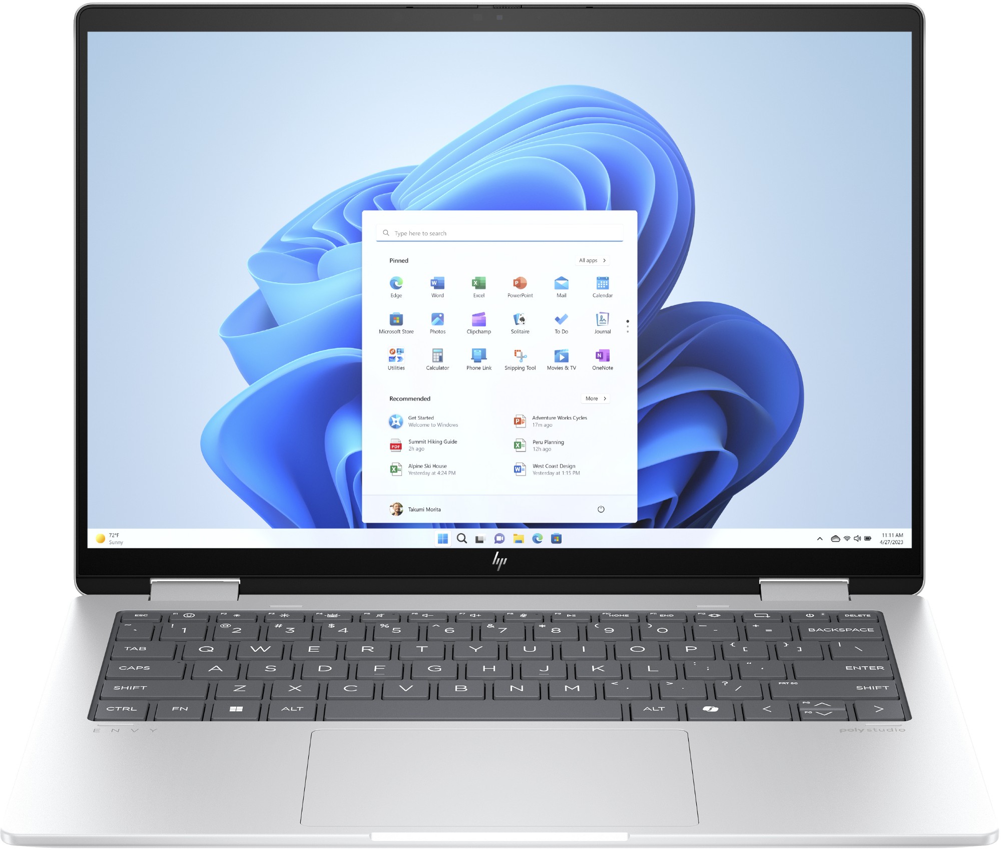 HP ENVY x360 14-fa0005na AMD Ryzen™ 5 8640HS Hybrid (2-in-1) 35.6 cm (14") Touchscreen WUXGA 16 GB LPDDR5-SDRAM 512 GB SSD Wi-Fi 6E (802.11ax) Windows 11 Home Silver
