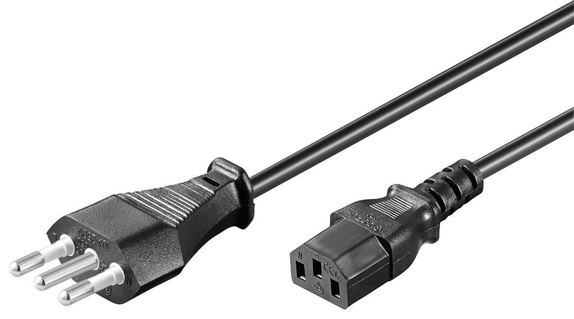 Microconnect PE100410 power cable Black 1 m Power plug type L C13 coupler