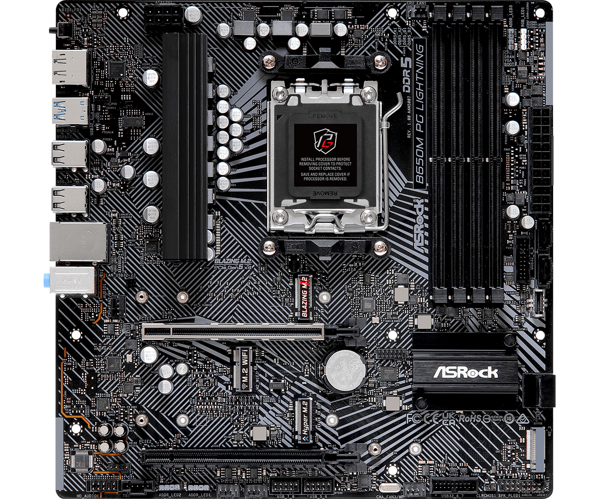 Image of Asrock B650M PG Lightning AMD B650 Socket AM5 micro ATX