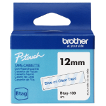 Brother BTAG-133 DirectLabel-etikettes blue on Transparent 12mm x 4m for Brother Btag 12mm