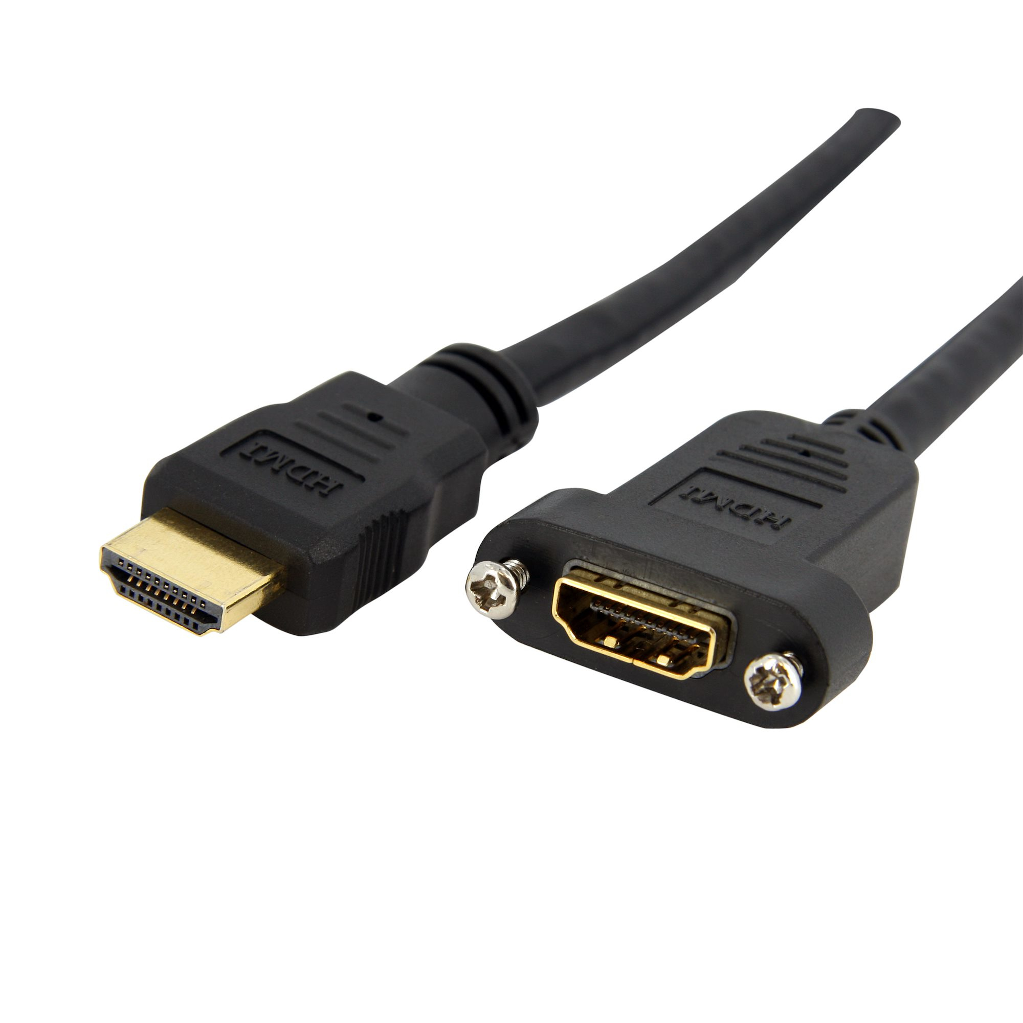 Image of StarTech.com 3ft HDMI Female to Male Adapter, 4K High Speed Panel...