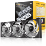 Antec Connect 120 ARGB Reverse 3-Pack 120mm PWM Fans with Daisy Chain Design and Vibration-Absorbing Pads