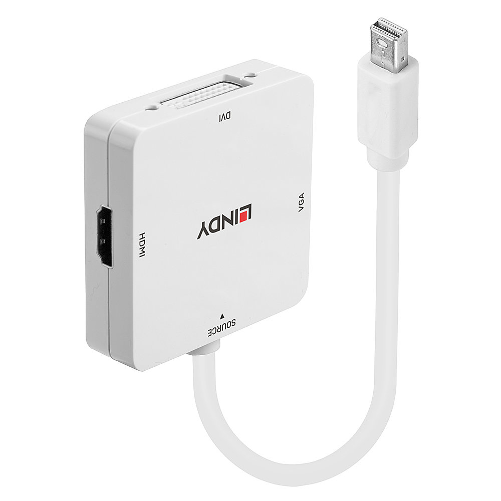 Image of Lindy Mini DP 1.2 to HDMI 4K30/DVI/VGA Adapter