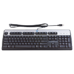 HP USB Standard keyboard QWERTY Danish Black, Silver