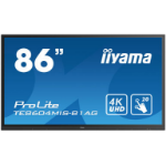 iiyama TE8604MIS-B1AG interactive whiteboard 2.18 m (86") 3840 x 2160 pixels Touchscreen Black USB