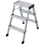 Krause 130068 step stool Aluminium Aluminium, Black
