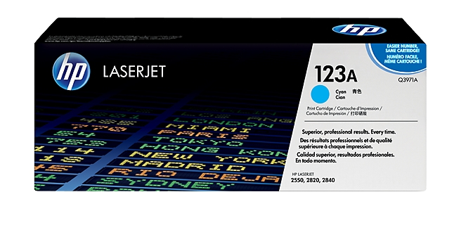 HP Q3971A/123A Toner cyan, 2K pages/5% for HP Color LaserJet 2550