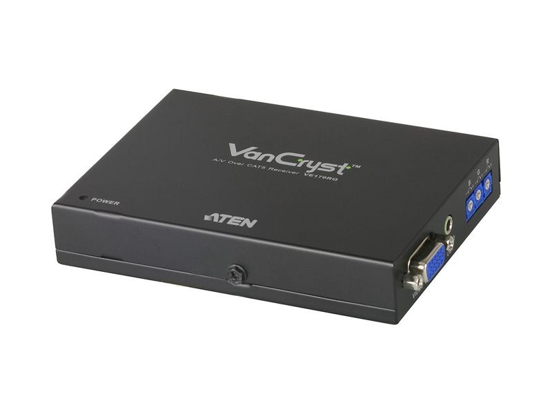 Aten VE170RQ-AT-E AV extender AV receiver Black